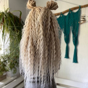Synthetic dreads extensions thick dreads full set. Crochet curly dreads Synthetic dreadlocks image 3
