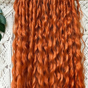Ingwer-Bronze-Dreads, komplettes Set, leichte Dreads, lockere Wellen-Dreadlocks, Dreadlocks-Frisur, Hexen-Dreadlocks, Teil-Dreads