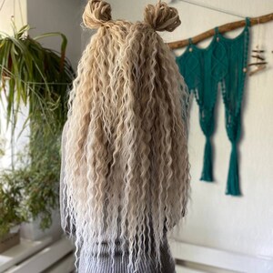 Synthetic dreads extensions thick dreads full set. Crochet curly dreads Synthetic dreadlocks image 6