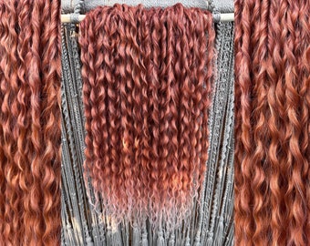 Synthetic dreads extensions thick dreads full set. Dreadlock extensions bronze/light bronze/peach crochet dreads Synthetic dreadlocks