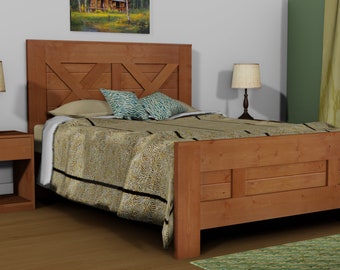 Solid Wood Traditional Country Bed Frame - The Okotoks