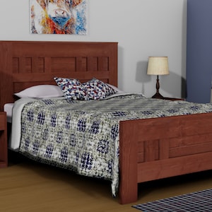 Solid Wood Modern Country Bed Frame - The Moncton