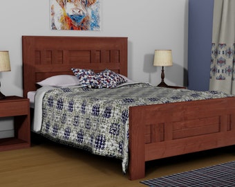 Solid Wood Modern Country Bed Frame - The Moncton