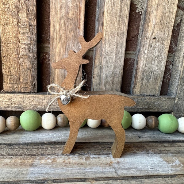 Wooden Reindeer, Tiered Tray Decor, Christmas Decor