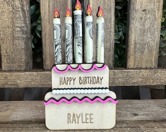 Portamonedas de cumpleaños personalizado, regalo de cumpleaños, portamonedas con forma de pastel de cumpleaños, portamonedas para regalos, regalo de cumpleaños personalizado