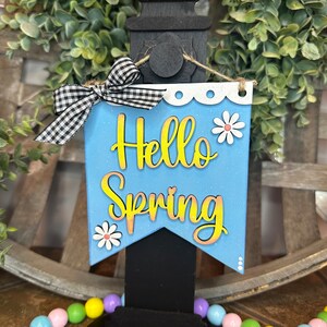 Spring Mini Hanger Signs, Tiered Tray Signs, Valentine Sign, Easter Sign, St. Patrick&#39;s Day Sign, Spring Sign, Door Hanger, Spring Decor