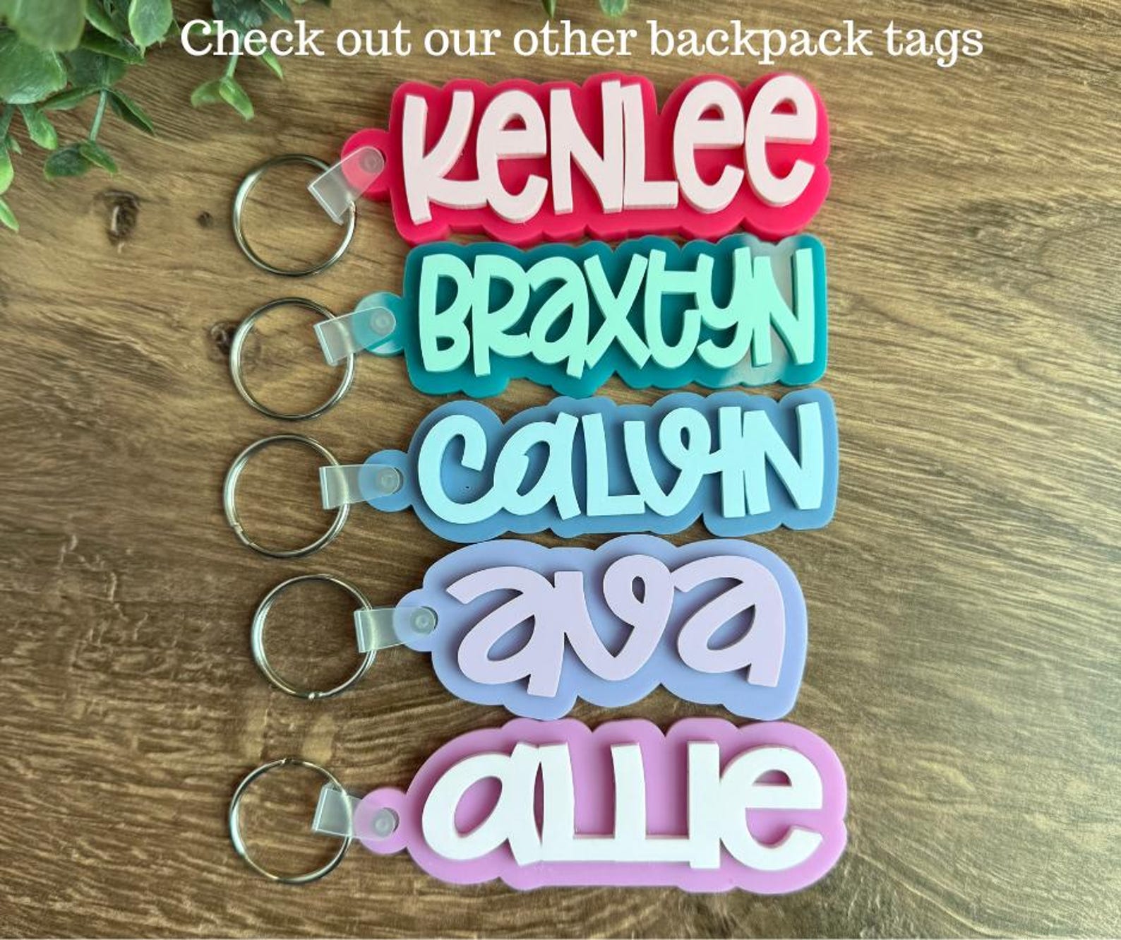 Personalized Keychain for Boys, Custom Backpack Tag for Kids, Back to ...