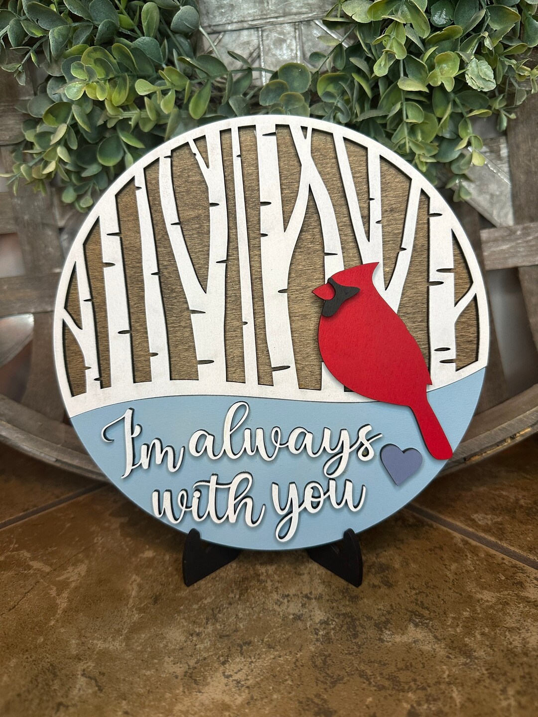 Cardinal Memorial Sign, I Am Always With You, Sympathy Gift, Memorial ...