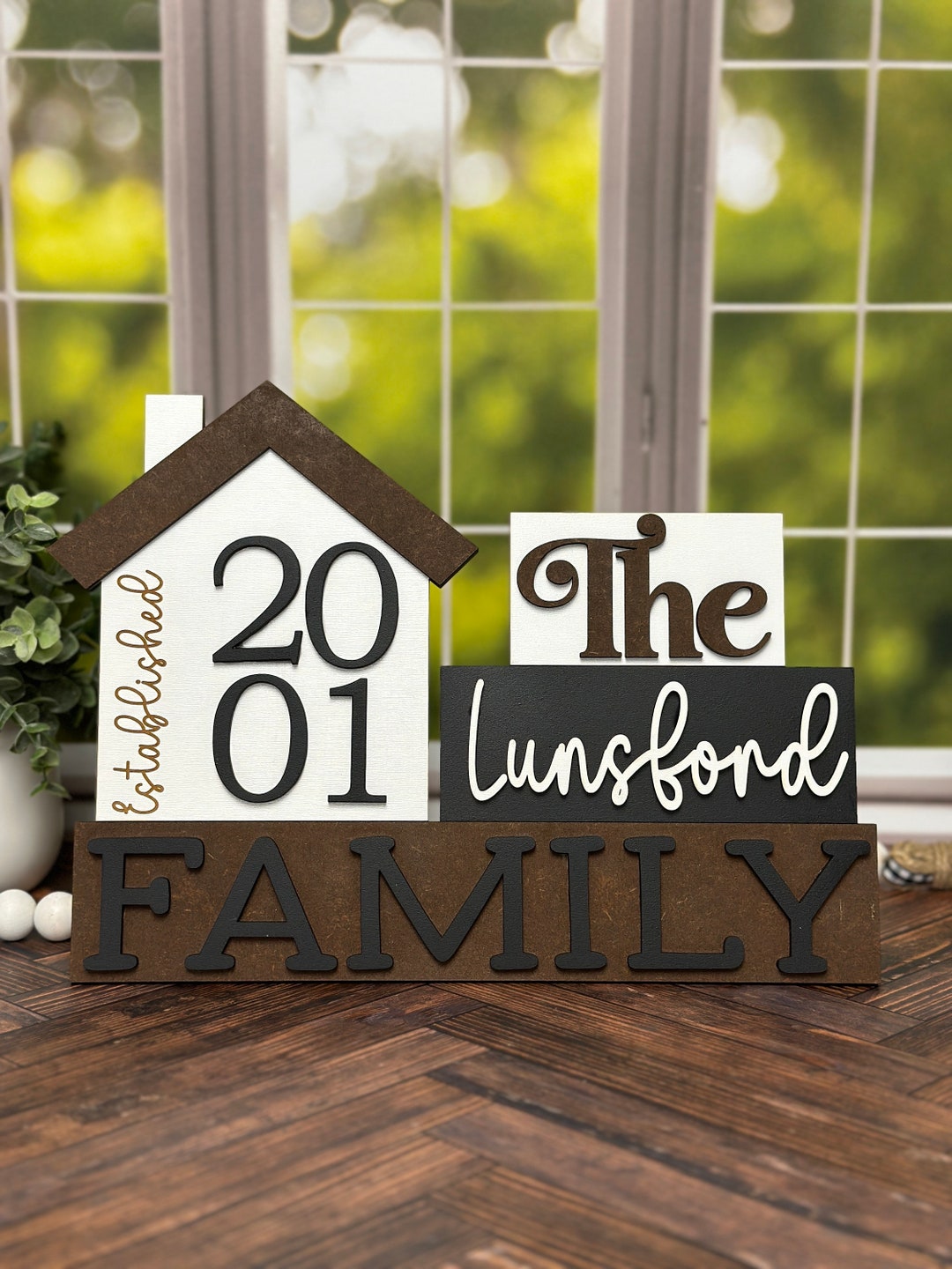 Personalized Family Established Sign Wood, Custom First Home Gift for ...