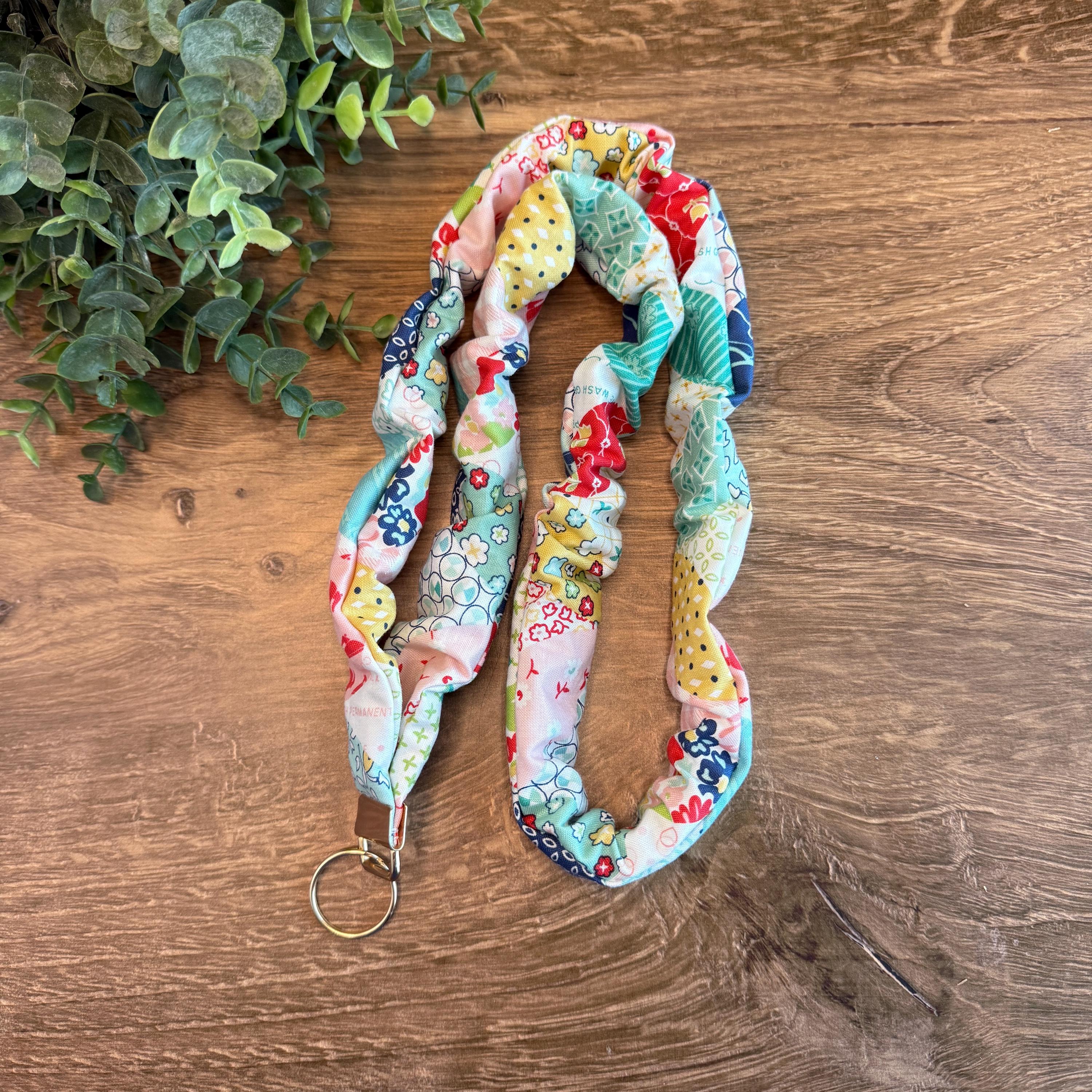 Scrunchie Lanyard Teacher Appreciation Gifts for Women, Floral Lanyard ...