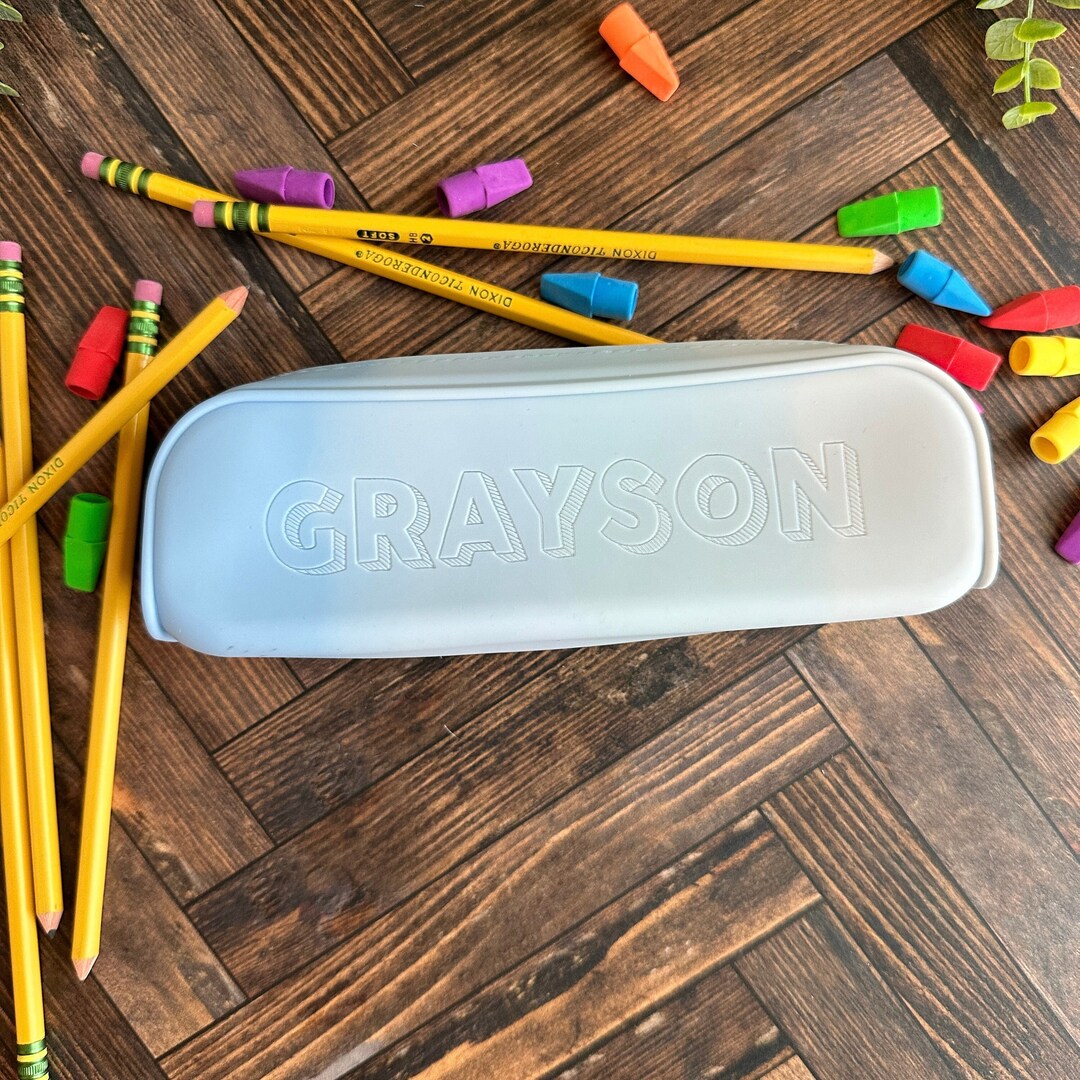 Childrens Pencil Case Personalized Zippered Pencil Case for Boys, Back