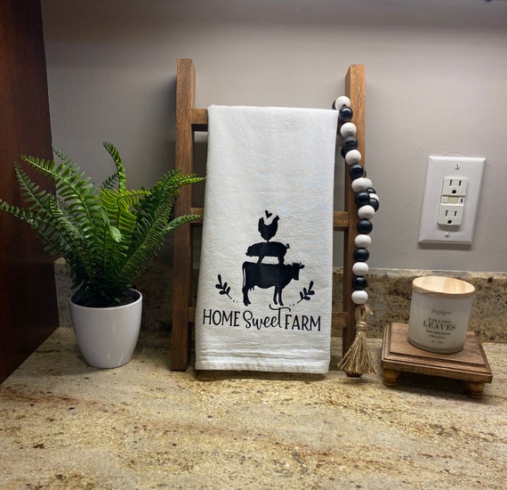 Bathroom towel holder kitchen towel holder Farmhouse tea towel ladder