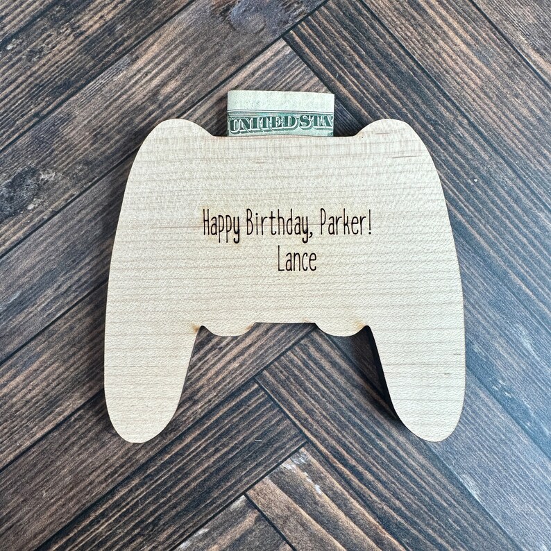 Personalized Video Game Controller Birthday Money Holder, Custom Gaming ...