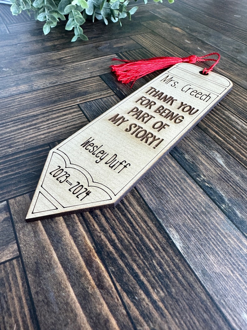 Personalized Teacher Bookmark for Women, Custom Teacher Appreciation ...