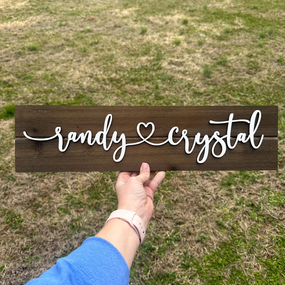 Personalized Couples Name Sign Wood, Romantic Gifts for Girlfriend ...