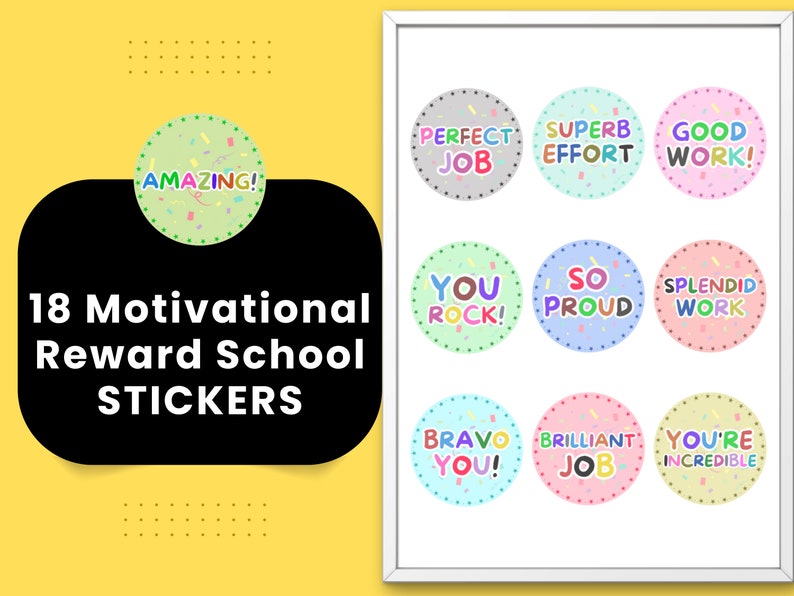 Motivational Stickers for Kids, Motivational School Reward, Reward ...