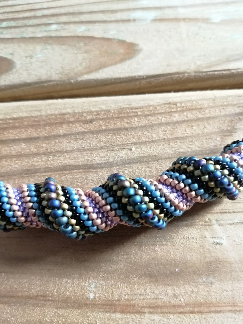 Handmade necklace-beaded necklace-Cellini spiral Necklace-Chelia Jewelry-Choker