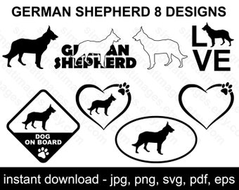 Download German shepherd logo | Etsy