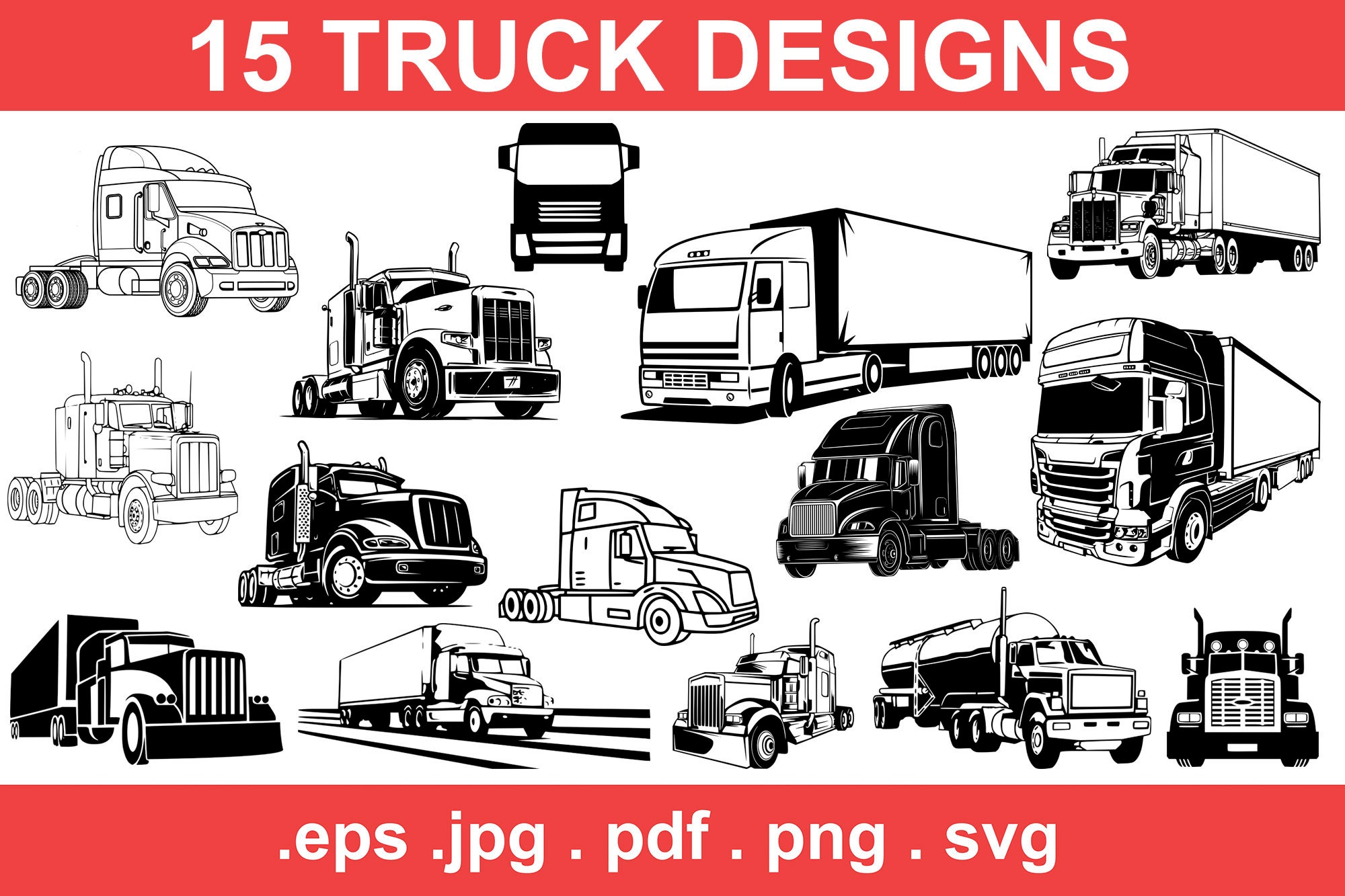 Free Truck Outline Svg 323 SVG PNG EPS DXF File.