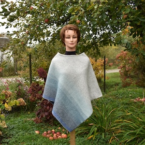 Handmade Multicolor Lambswool Poncho: Women&#39;s Cape Cloak