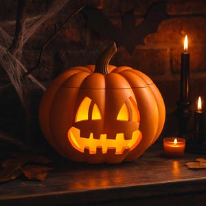 Jack O Lantern Pumpkin Basket STL | Halloween 3D Model | Trick or Treat Candy Holder