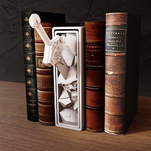 Sword Book Nook STL File: 3D Print Organizer Box Digital Download