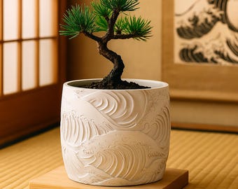 Wave Plant Pot STL File – Digital 3d Printer file – no supports