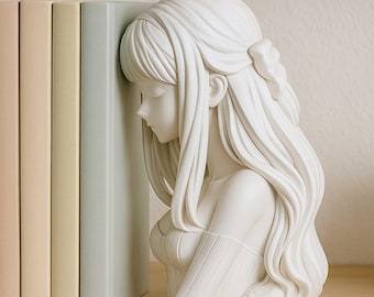 Sujetalibros de anime STL – Soporte para libros impreso en 3D – Decoración de estantería de manga – Sin soportes – Archivo digital