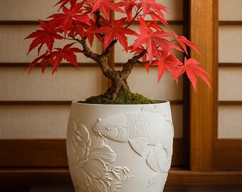 Peony Plant Pot STL File – Digital 3d Printer file – no supports