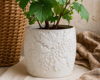 Grape Plant Pot STL File – Digital 3d Printer file – no supports