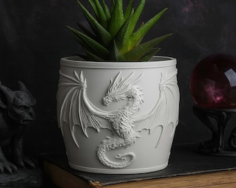 Dragon Plant Pot STL File – Digital 3d Printer file – no supports