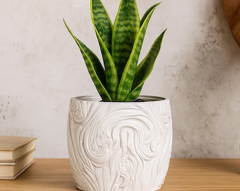 Art Nouveau Plant Pot STL File – Digital 3d Printer file – no supports
