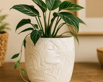 Art Nouveau Plant Pot STL File – Digital 3d Printer file – no supports