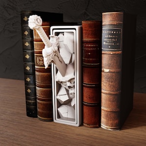 Sword Book Nook STL File: 3D Print Organizer Box Digital Download