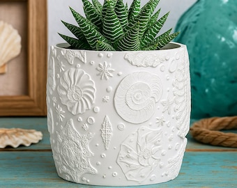 Seashell Plant Pot STL File – Digital 3d Printer file – no supports