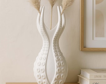 Octopus Vase STL – 3D Printable Sea Creature Decor – No Supports – Nautical Fantasy Digital File