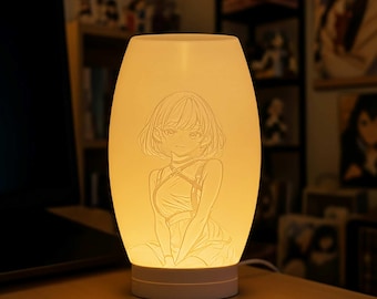 Anime Lamp Shade STL file – Digital 3d Printer file – no supports