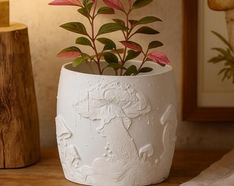 Mushroom Plant Pot STL File – Digital 3d Printer file – no supports
