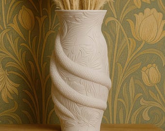 Vase Art Nouveau Serpent STL : Fichier numérique d'impression 3D pour décoration mystique