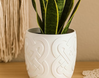 Celtic Knot Plant Pot STL File – Digital 3d Printer file – no supports