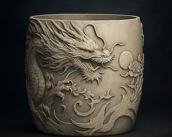 Plik STL z doniczką Dragon Plant Pot – plik do cyfrowej drukarki 3D – bez podpór