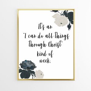 Christian home decor, wall art, art print, neutral art, Philippians 4:13, bible verse art, scripture print, I can do all things, home decor