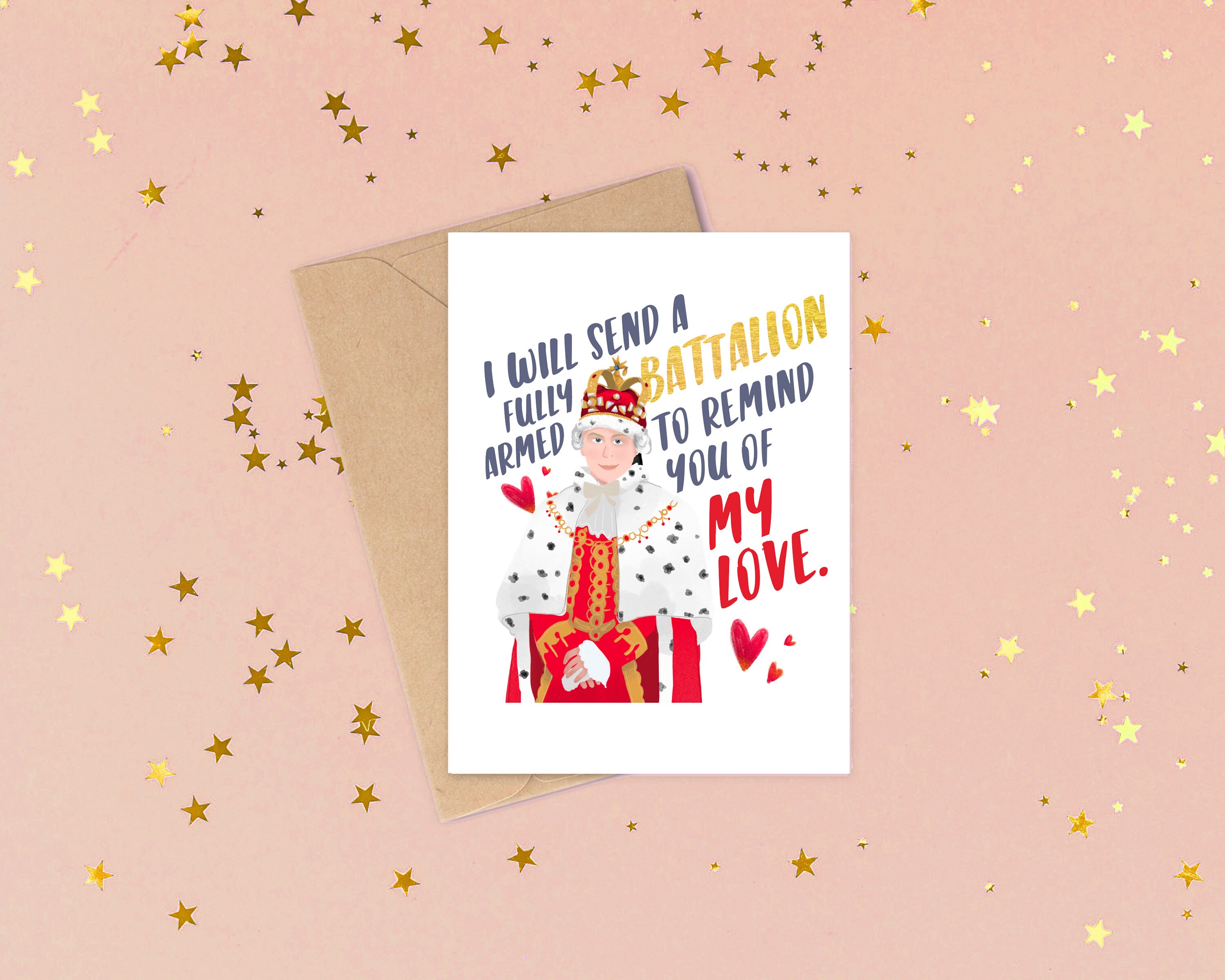 Hamilton Valentine's Day Cards Collection King to Etsy