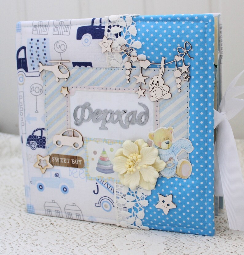 Baby Scrapbook Album Baby Boy Photo Album Newborn Album Baby Etsy