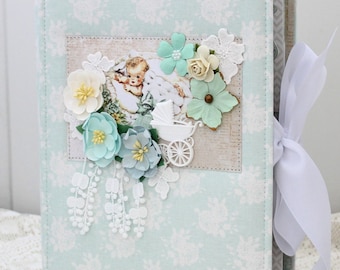 Handgemachtes Baby Boy Scrapbook Album: Neugeborenen Foto Andenken
