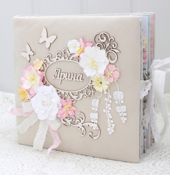 Handmade Baby Girl Scrapbook Album: Newborn Memory Book