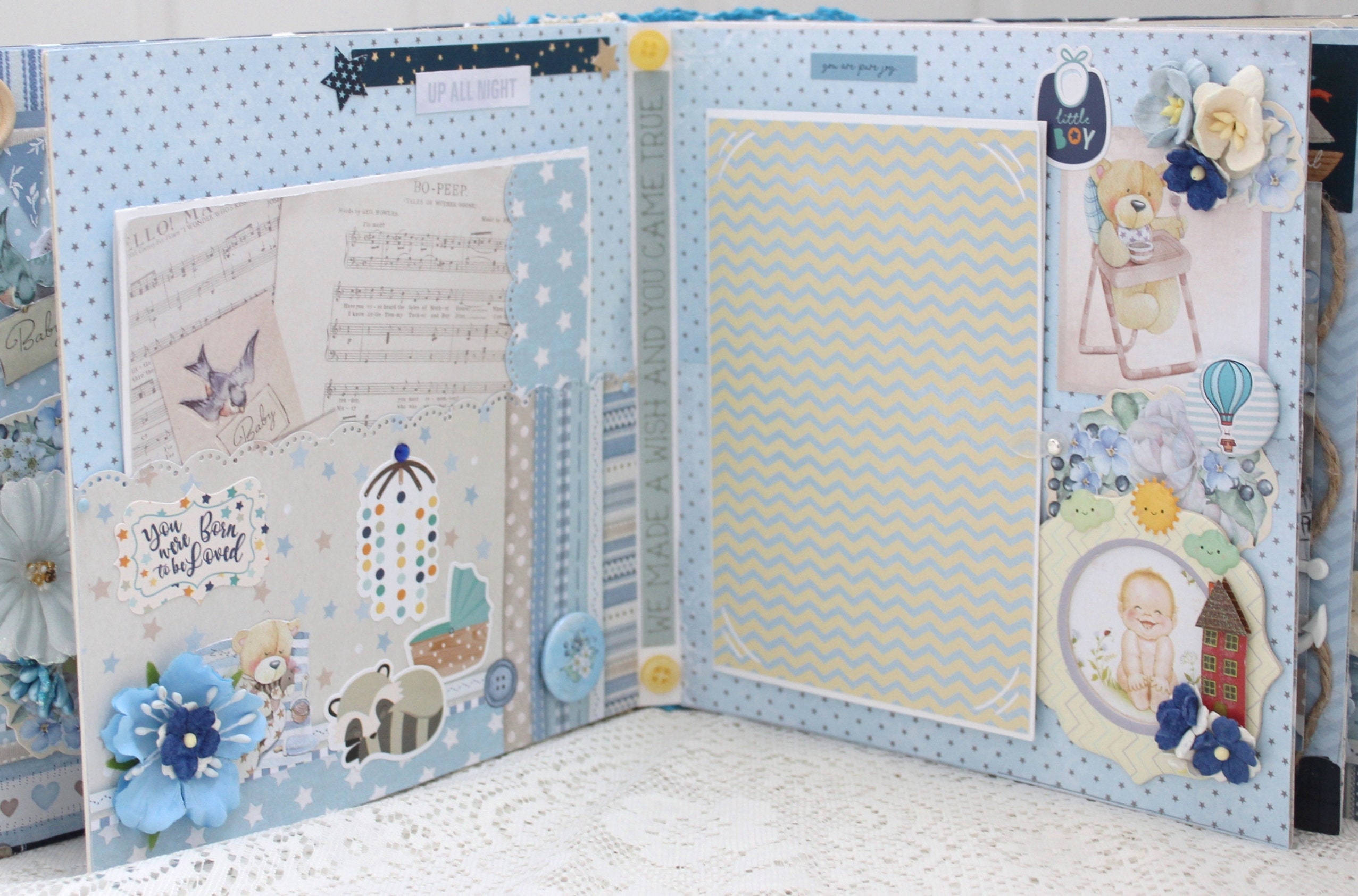 Baby Boy Scrapbook Album Baby Boy Photo Album Baby Memory Book Etsy