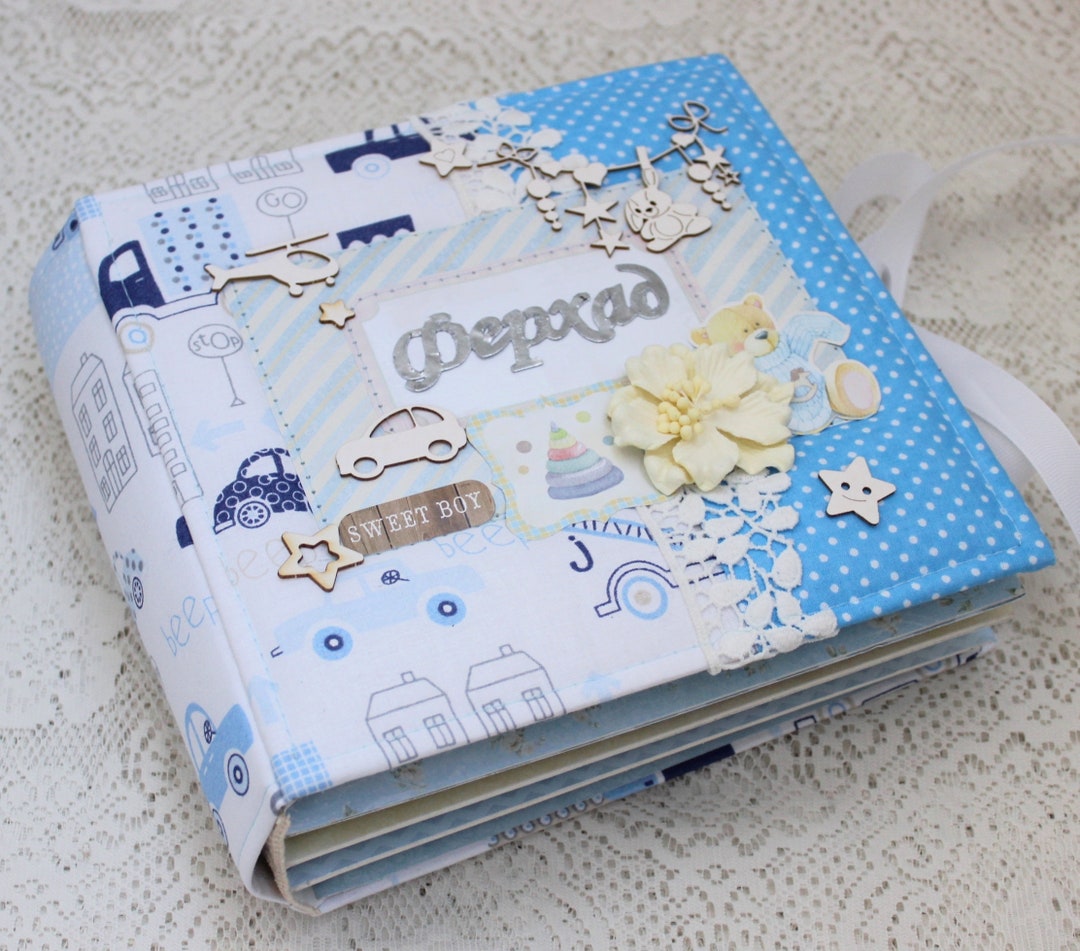 Baby Scrapbook Album Baby Boy Photo Album Newborn Album Baby Etsy