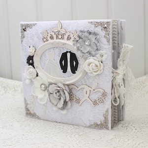 Álbum de recortes de boda Regalo del día de la boda Libro de recuerdos de boda Álbum de fotos de boda hecho a mano