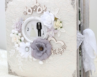 Handmade Wedding Scrapbook Album: Floral Lace Memory Book